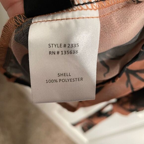 Hutch Womens Myla Top S Brown Floral Sheer Whimsigoth Long Sleeve Mockneck - Picture 4 of 12